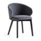 Tuka Wood Armchair  option Grey Mat