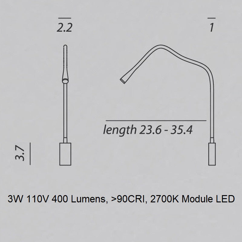 Flexiled Steel Wall Light