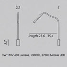 Flexiled Steel Wall Light
