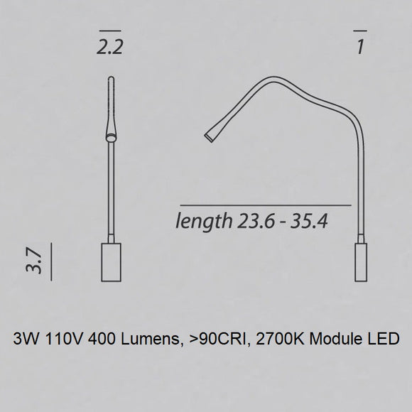 Flexiled Steel Wall Light