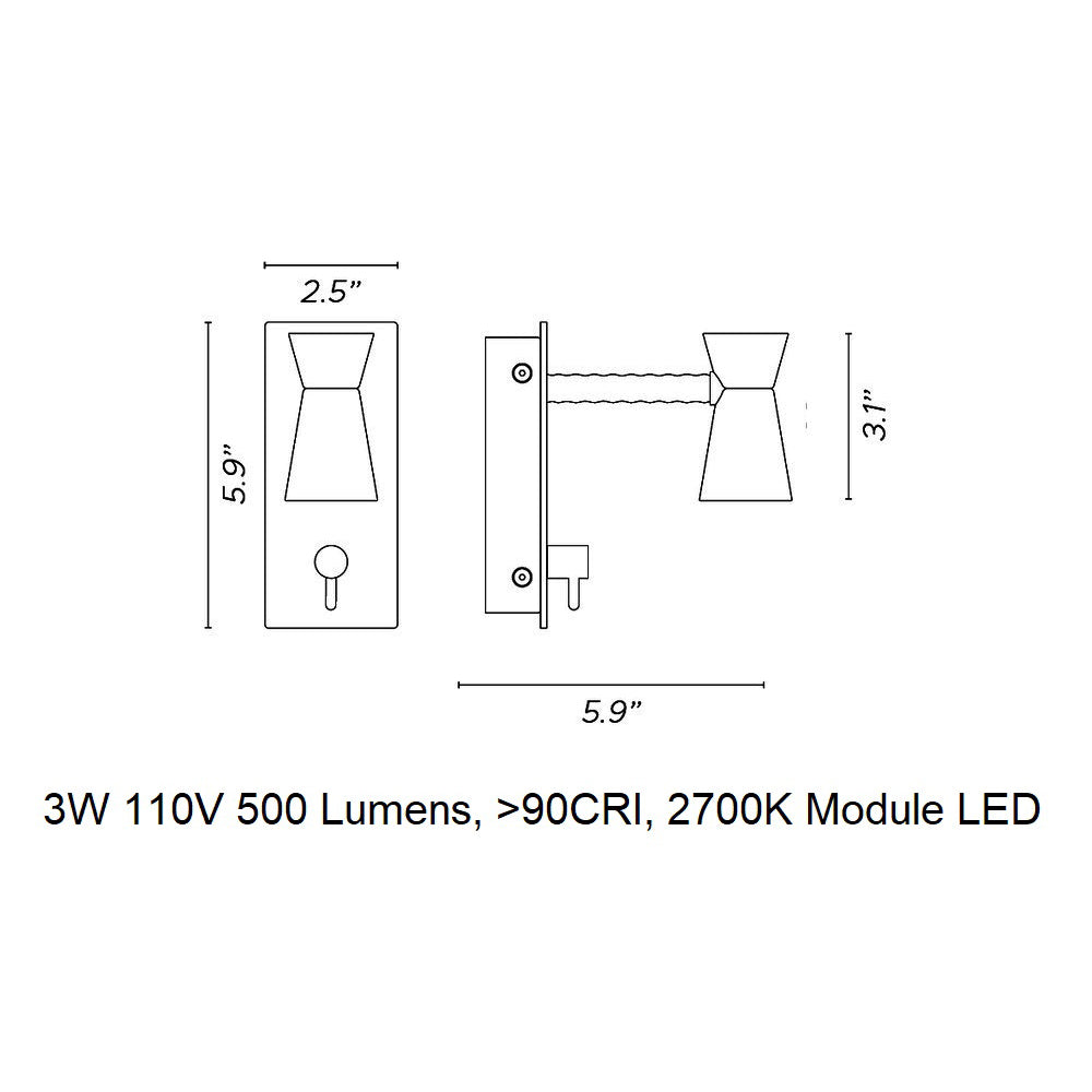G+T Reading Wall Sconce