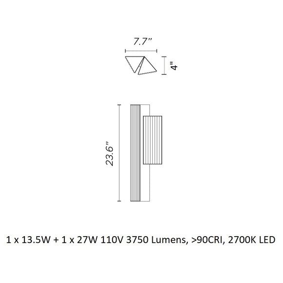 Stick Double Wall Sconce