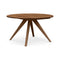 Catalina Round Extension Table  option Saddle Cherry