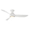 Corona Indoor/Outdoor LED Flush Mount Ceiling Fan  option Matte White / Brushed Nickel / Large: 52 in width