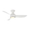 Corona Indoor/Outdoor LED Flush Mount Ceiling Fan  option Matte White / Brushed Nickel / Small: 44 in width