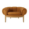 Croissant Lounge Chair  option Solid Oak Oiled / Chamois 1708 Cuoio