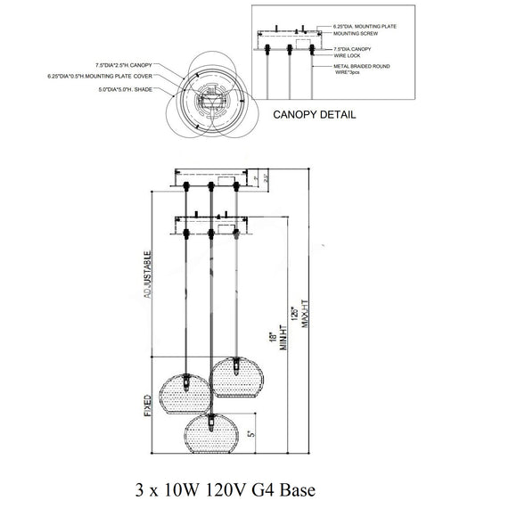 Lazio Multi-Drop Pendant Light