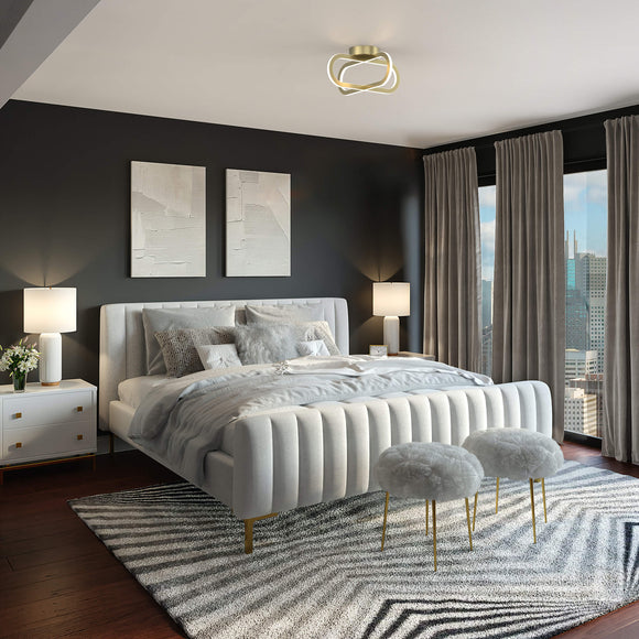 Atom Vertical Ring LED Flush Mount
