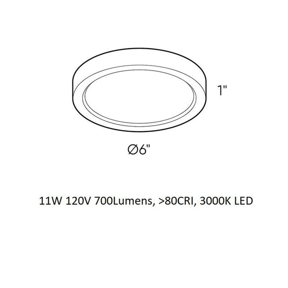 LED Round Outdoor Flush Mount