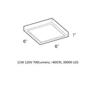 LED Square Outdoor Flush Mount