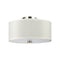 Dayna Shade Flush / Semi-Flush Mount  option Brushed Nickel/Faux Silk