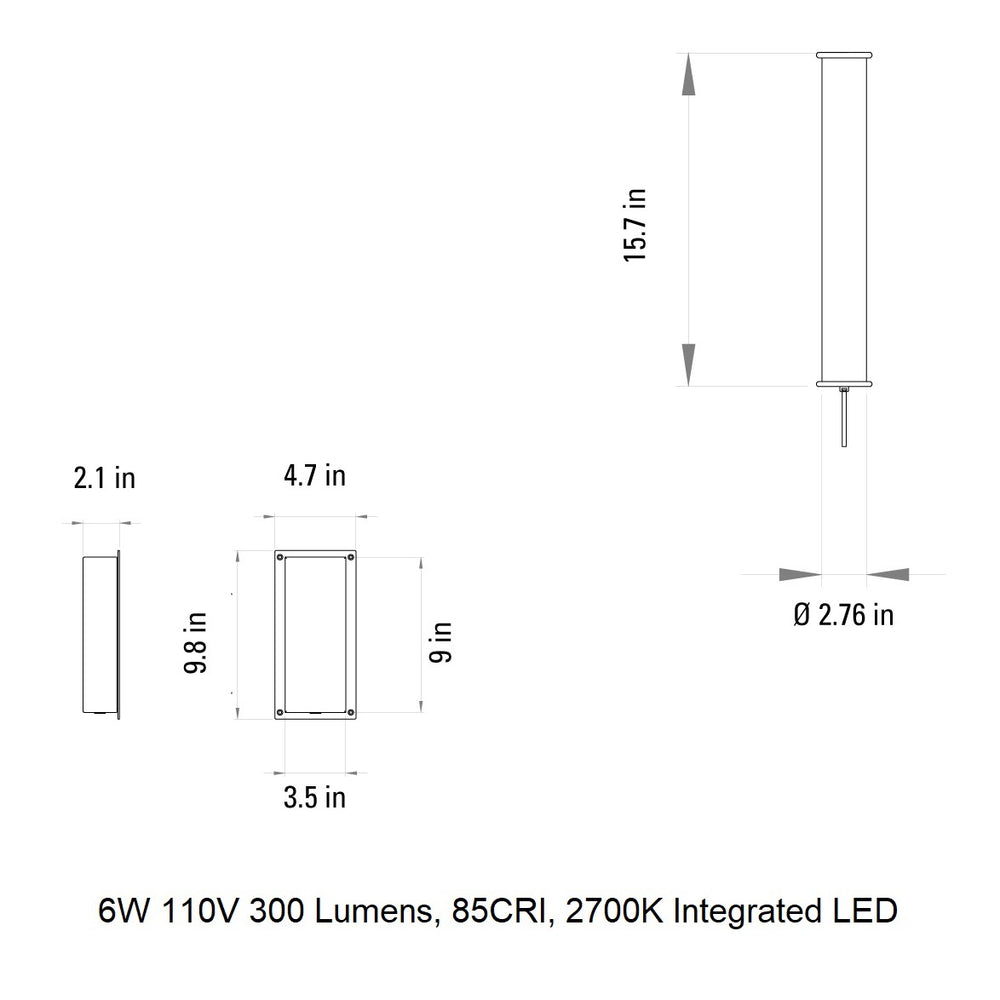 In The Tube 360 Outdoor Wall Sconce