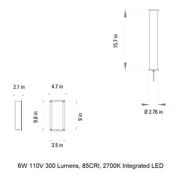 In The Tube 360 Outdoor Wall Sconce