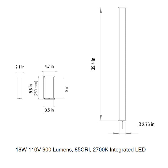 In The Tube 360 Outdoor Wall Sconce