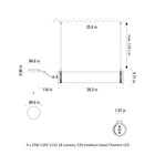 In The Tube Horizontal Outdoor Pendant Light