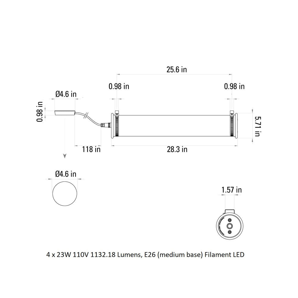 In The Tube Outdoor Wall Sconce