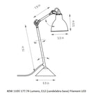 Lampe Gras N°205 Table Lamp