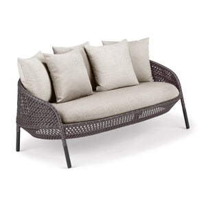 AHNDA 2-Seater Sofa with 5 Deco Pillows