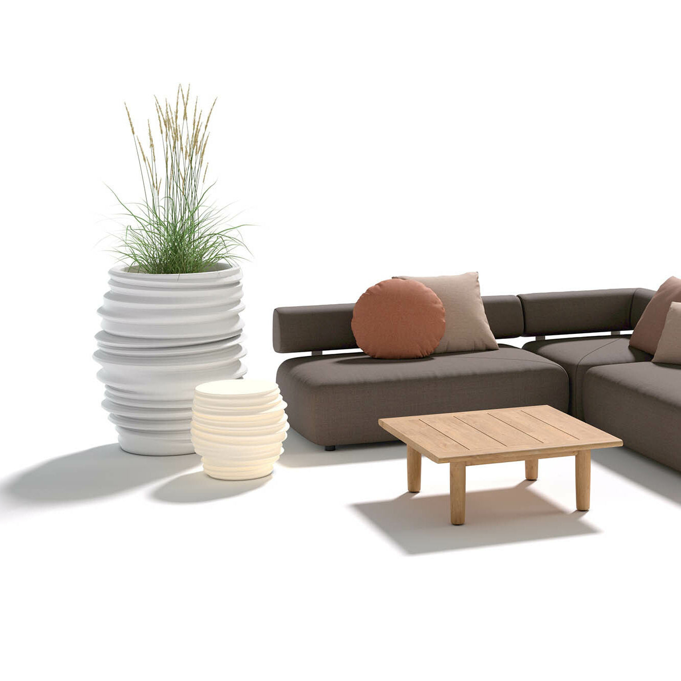 Dedon BABYLON PE Outdoor Stool/Side Table - 2Modern