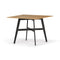 SEAX Square Outdoor Dining Table  option Teak / Black Pepper