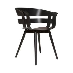 Wick Dining Chair with Wood Legs