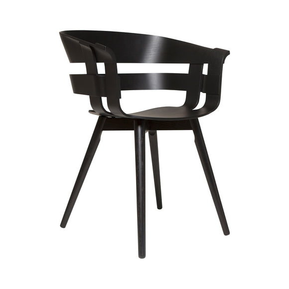 Wick Dining Chair with Wood Legs