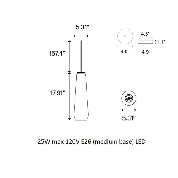 Glass Drop Pendant Light