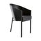 Costes Armchair  option Ebonized Mahogany/Black Leather