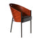 Costes Armchair  option Mahogany/Black Leather
