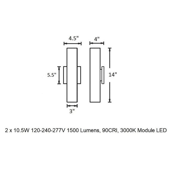 Caliber LED Outdoor Wall Light