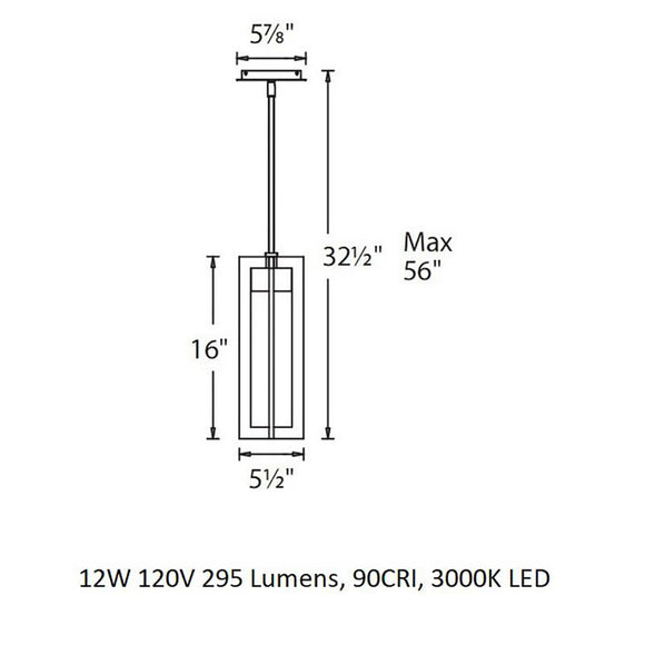 Chamber LED Outdoor Pendant Light