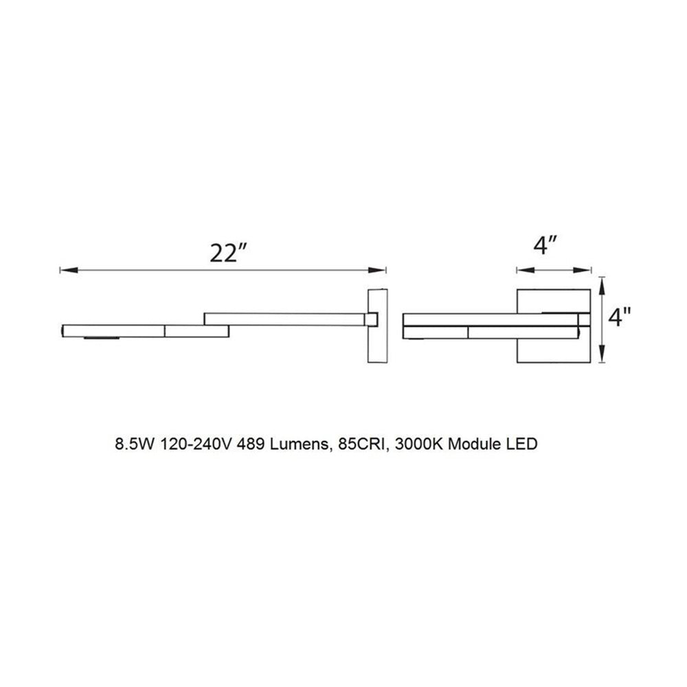Flip LED Swing Arm Wall Light