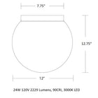Niveous Wall / Ceiling Light