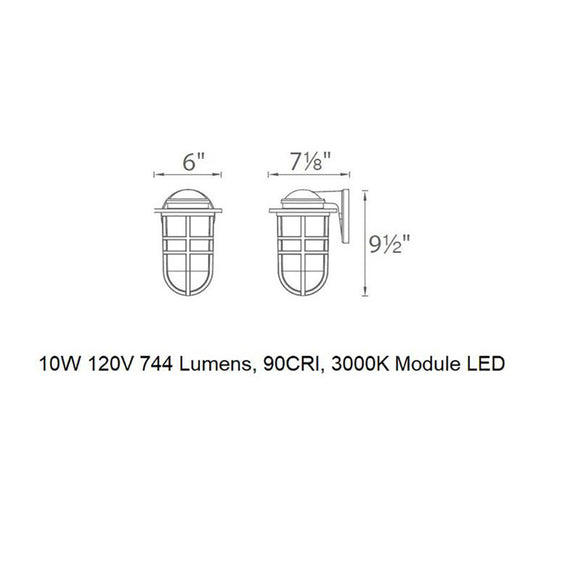 Steampunk LED Outdoor Wall Light