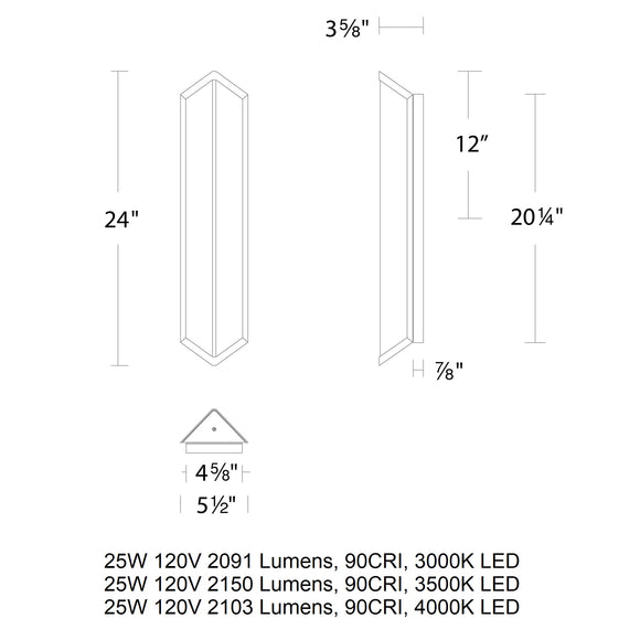 Corte LED Outdoor Wall Sconce