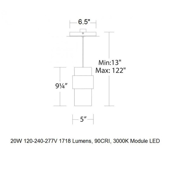 Banded LED Mini Pendant Light