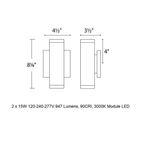 Block LED Outdoor Wall Sconce