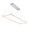 Frame Rectangular LED Pendant Light  option Brushed Aluminum