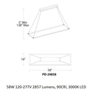 Frame Rectangular LED Pendant Light