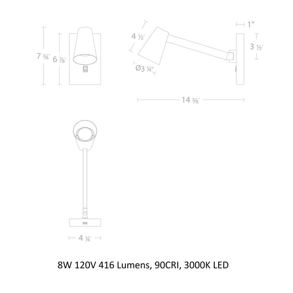 Grisham LED Reading Light