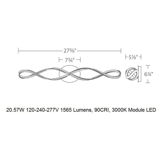 Interlace LED Bathroom Vanity / Wall Light