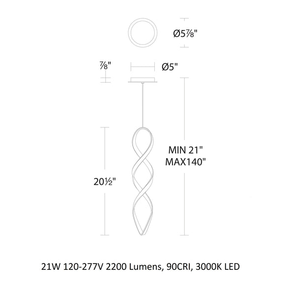 Interlace LED Mini Pendant Light