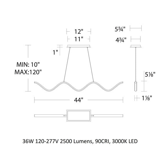 Morae LED Linear Pendant Light