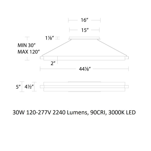 Pavilion LED Linear Pendant Light