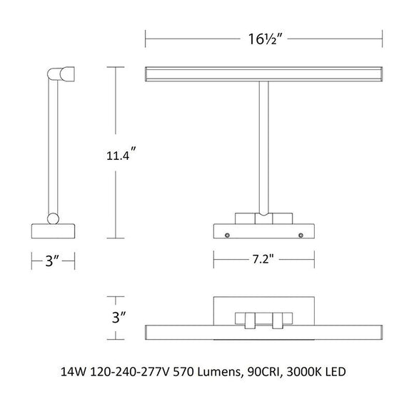 Reed LED Adjustable Picture Light