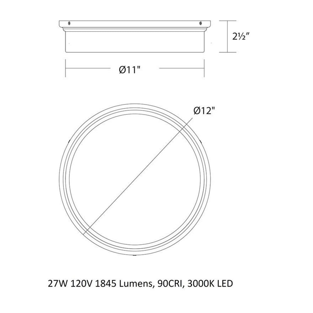 York LED Flush Mount