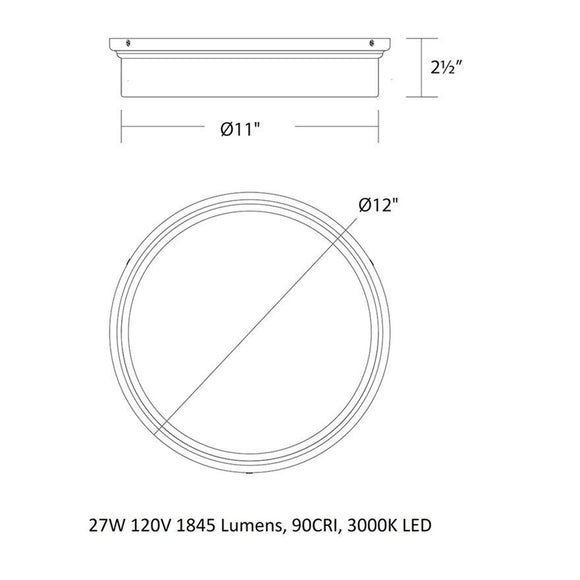 York LED Flush Mount