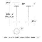 Pierce LED Mini Pendant Light