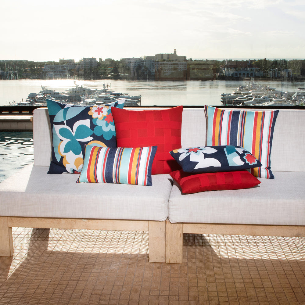 Basketweave Outdoor Pillow