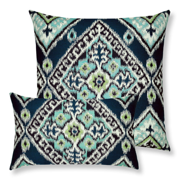 Ikat Diamond Outdoor Pillow